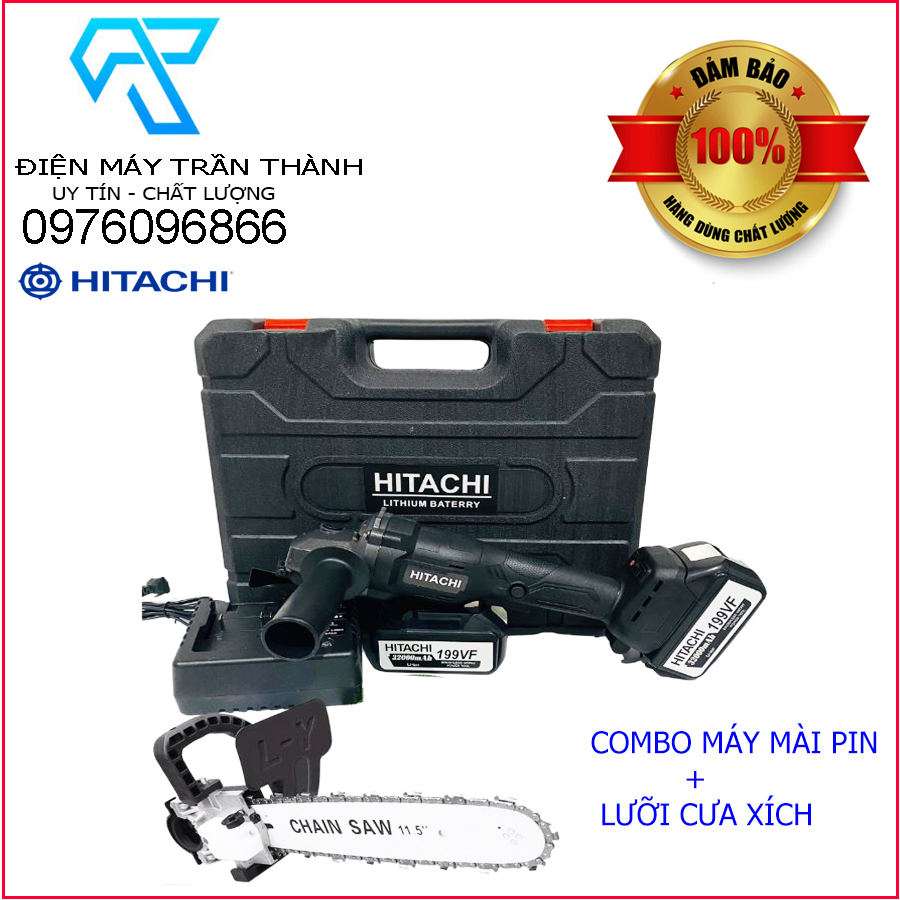 MÁY MÀI,MÁY CẮT PIN HITACHI 118V HÀNG CHUẨN PIN 10CELL