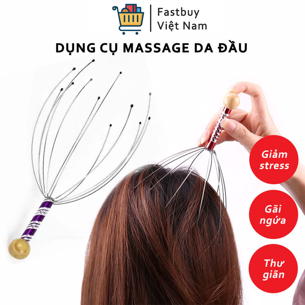 Dụng Cụ Massge Đầu,Cây Massage Đầu Bạch Tuột Thư Giãn