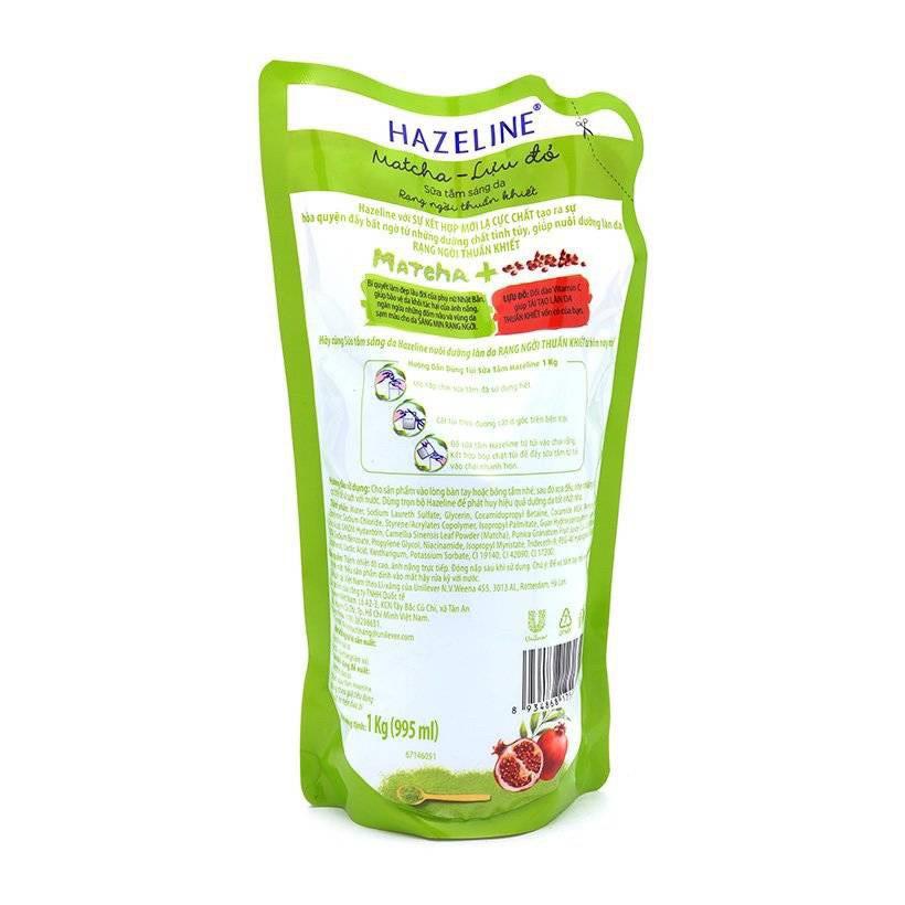 Sữa Tắm Hazeline Túi 1Kg Matcha & Lựu đỏ