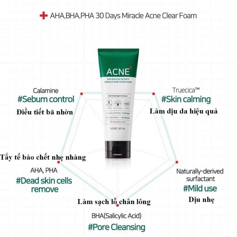 Sữa Rửa Mặt Cho Da Mụn Some By Mi AHA-BHA-PHA 30 Days Miracel