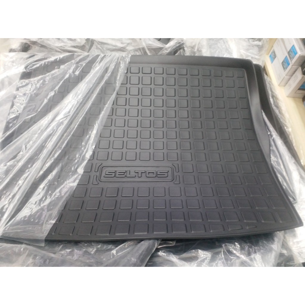 Lót cốp Seltos, lót cốp phía sau xe dễ vệ sinh, lót cốp bằng nhựa cao cấp