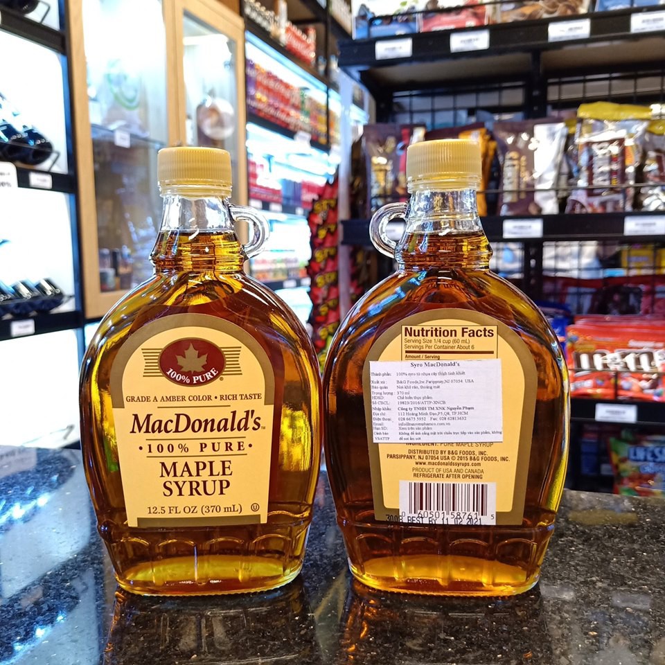 Siro lá phong MacDonald's 100% Pure Maple Syrup 370ML