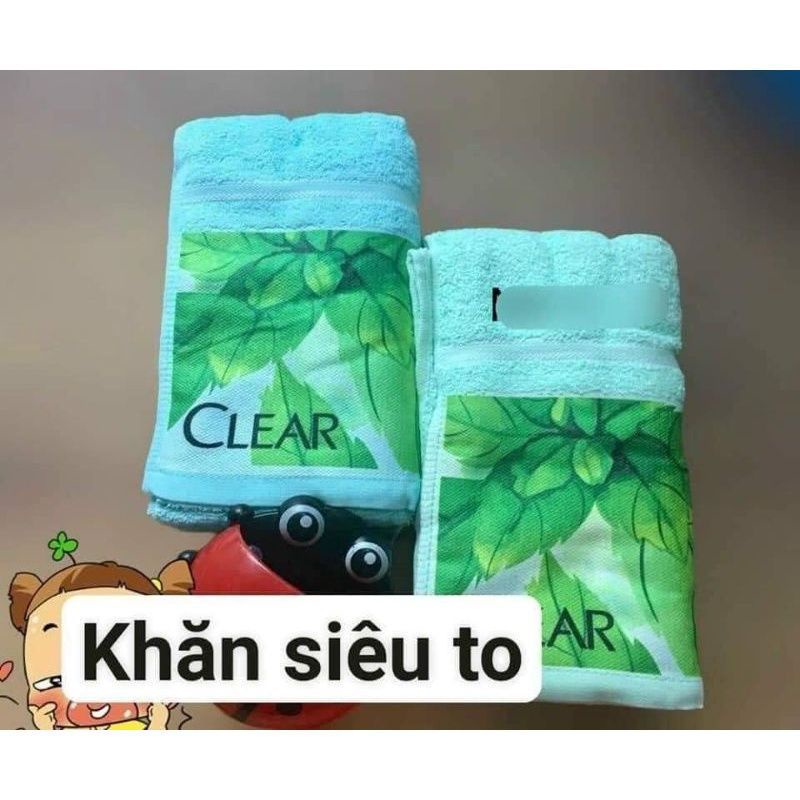 Khăn tắm Clear, Dove siêu thấm 50x100cm (khăn tắm,khăn gội đầu)