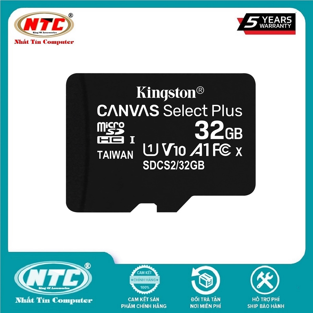 Thẻ nhớ microSDHC Kingston 32GB Class 10 U1 80Mb/s (Đen)