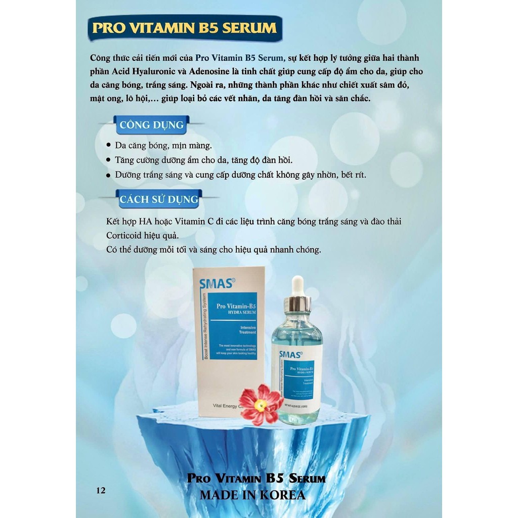 [SERUM B5 SMAS] Serum cấp ẩm, phục hồi da SMAS Pro Vitamin B5 Hydra Serum