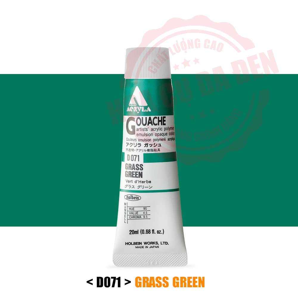 Tone green | màu acryla gouache holbein | tuýp 20ml