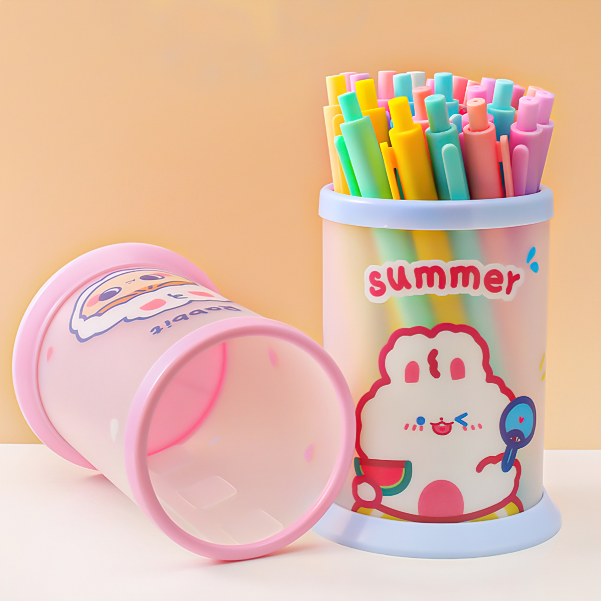 High-quality collapsible colorful desk pen holder