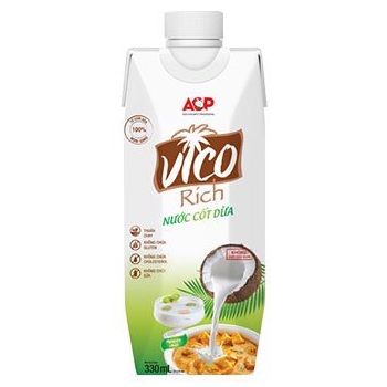Nước cốt dừa, nước dừa Vico Rich hộp 330ml - cốt dừa, nước dừa, cốt dừa vico rich - Gia store