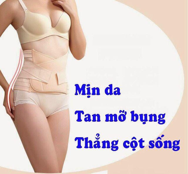 [HCM]Đai nịt bụng giảm mở làm thon eo Hàn Quốc 2 lớp cotton