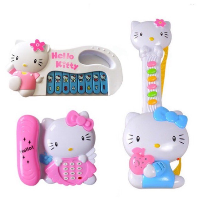 [HCM]Bộ đồ chơi 3 món đàn mèo kitty gồm 1 đàn ghita 1 đàn organ và 1 điện thoại