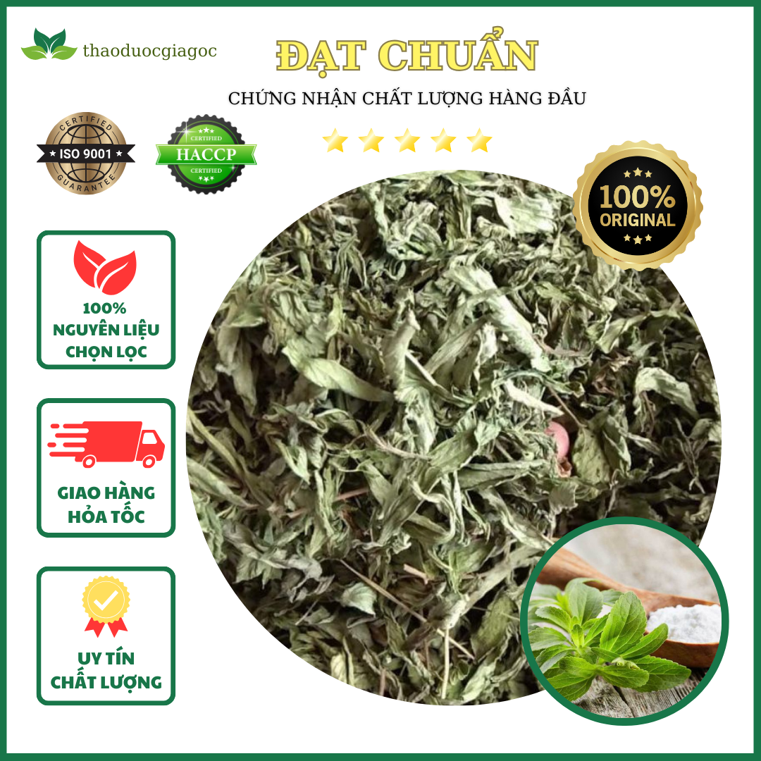 Cỏ ngọt nguyên lá sấy khô 1 túi 500gr.ngot thơm ngon