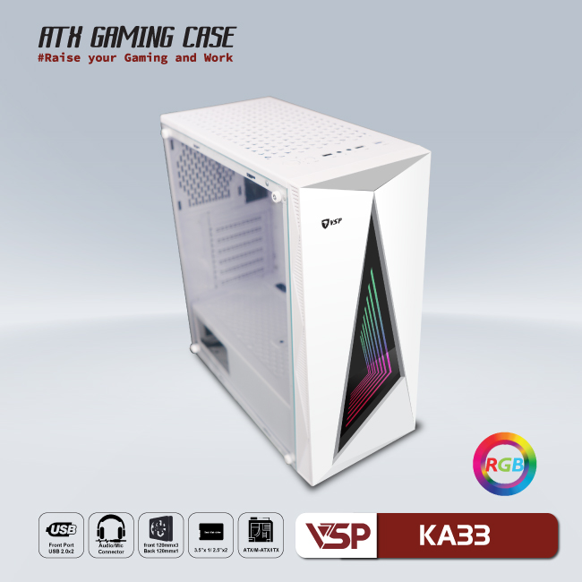 Vỏ Case Máy Tính VSP Gaming KA33 - Hàng Chính Hãng