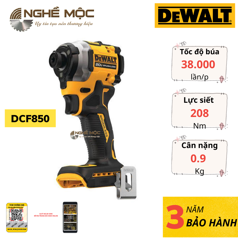 Máy bắt vít Dewalt DCF850
