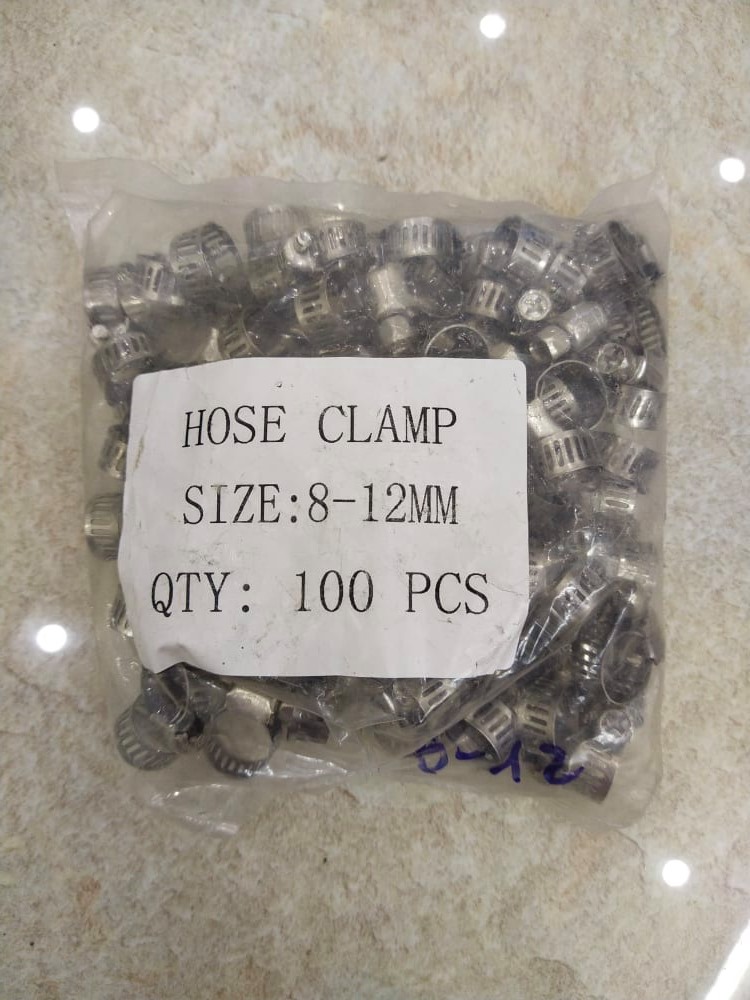 100 chiếc đai xiết inox , cổ dê , đai thít đường kính 8mm-12mm