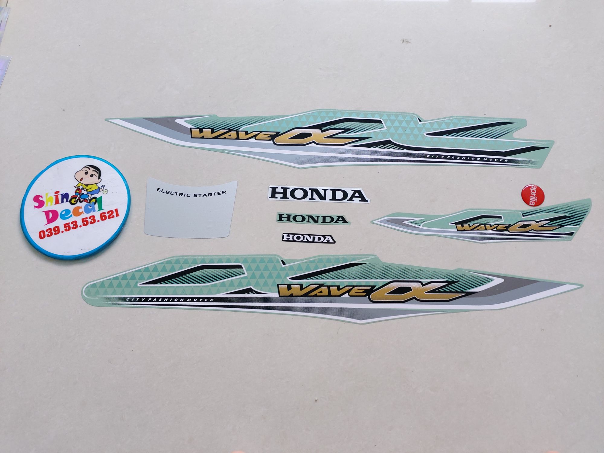 Tem lụa wave anpha 2019 xanh ngọc