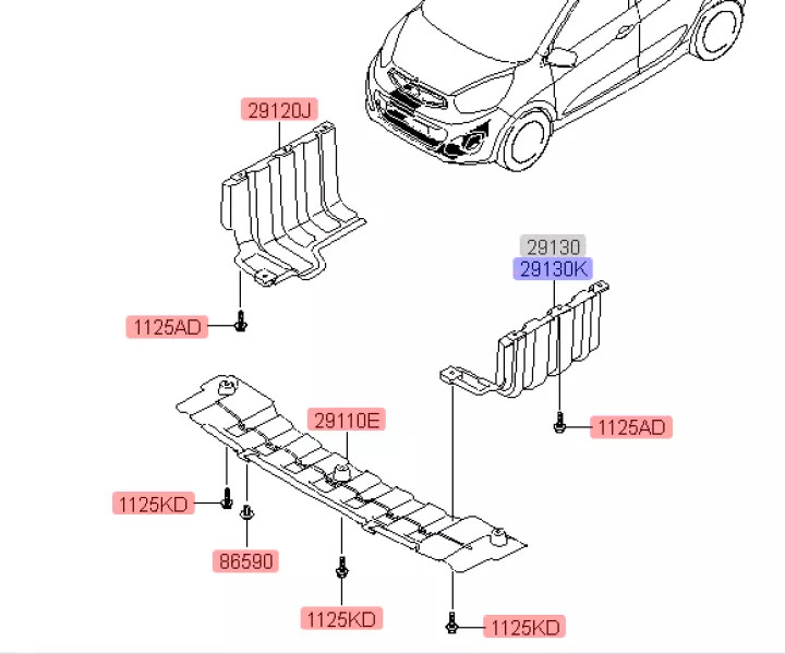 CHẮN BÙN GẦM MIẾNG GIỮA HYUNDAI I10