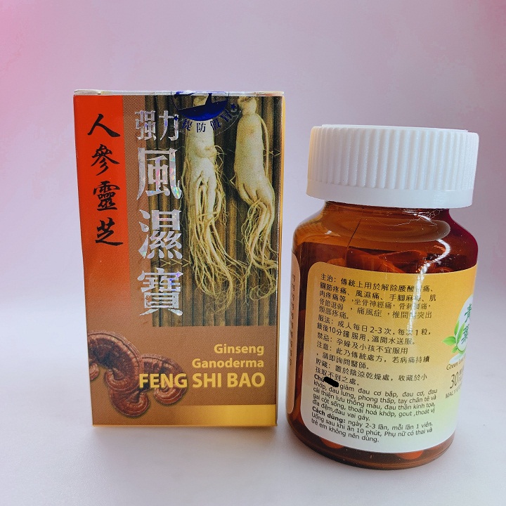 Nhân Sâm Linh Chi Cường Lực Phong Thấp Bảo 30Viên –xịn hộp sáng-Người bị sưng đau, nhức mỏi, cứng khớp, khô khớp, v.iêm khớp, dính khớp, khó vận động
