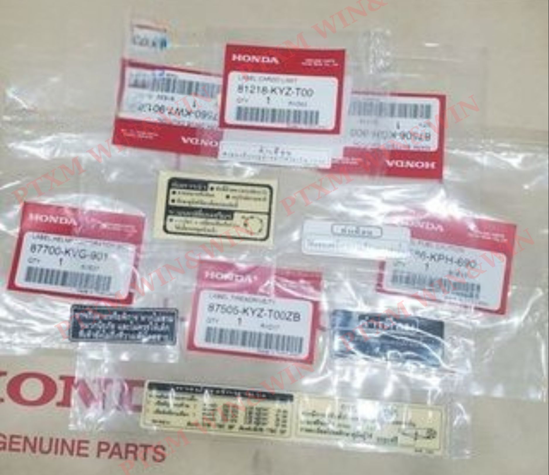 Bộ Tem Thông Số Wave 125i (6 tem) Zin Thái Lan