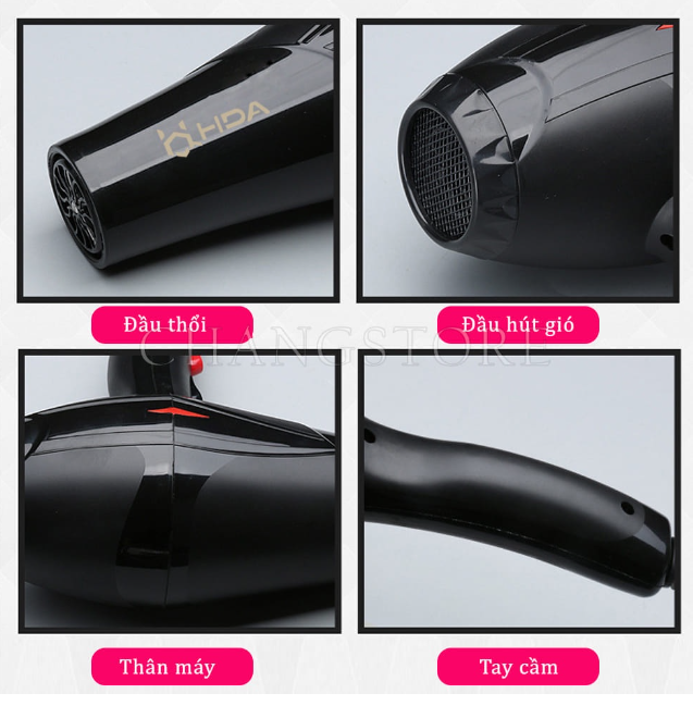 MÁY SẤY TÓC 2 CHIỀU HDA, TẠO KIỂU CHUẨN SALON, CÔNG SUẤT LỚN LÊN ĐẾN 3500W, CÔNG NGHỆ MỚI, KHÔNG GÂY KHÔ TÓC, CÓ ĐÈN UV, NHỎ GỌN, SANG TRỌNG - MÁY SẤY TÓC LOẠI TỐT