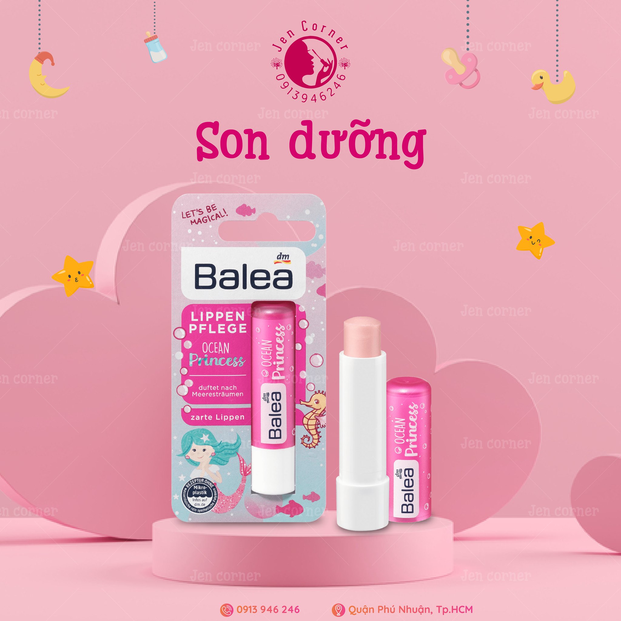 [Có sẵn] Bộ gội xả xịt tóc cho bé Balea Ocean Princess - đức
