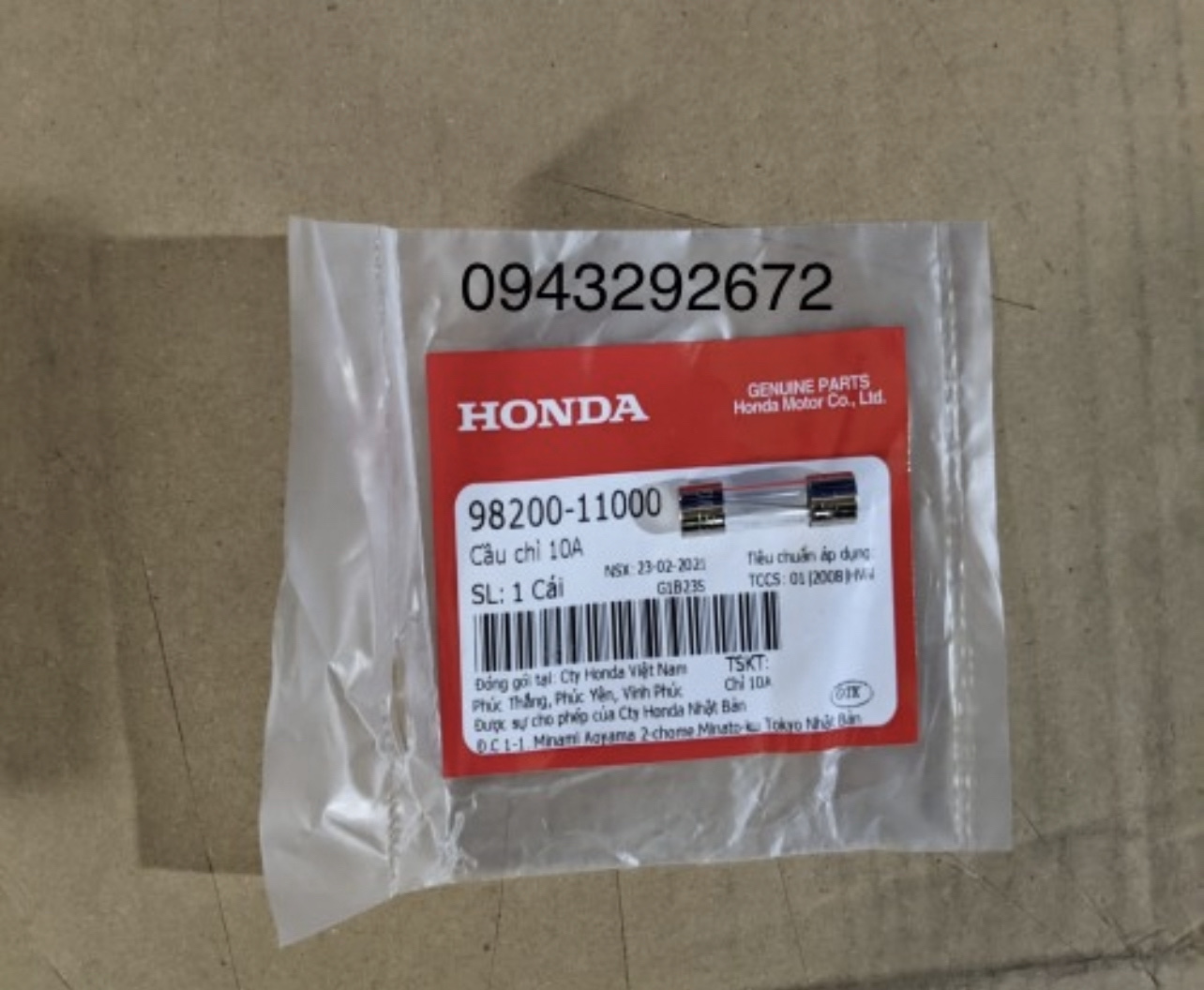 Cầu chì 10A Dream, Wave Honda (9820011000)