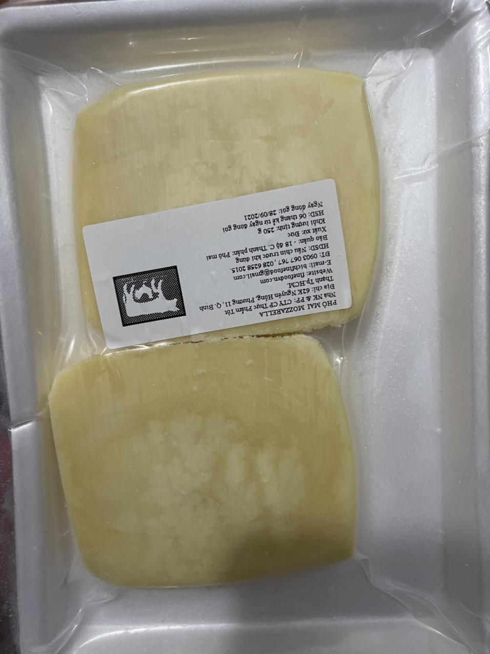 [CHỈ GIAO HCM] Phô mai Mozzar khối 250gram/vỉ - NK Đức