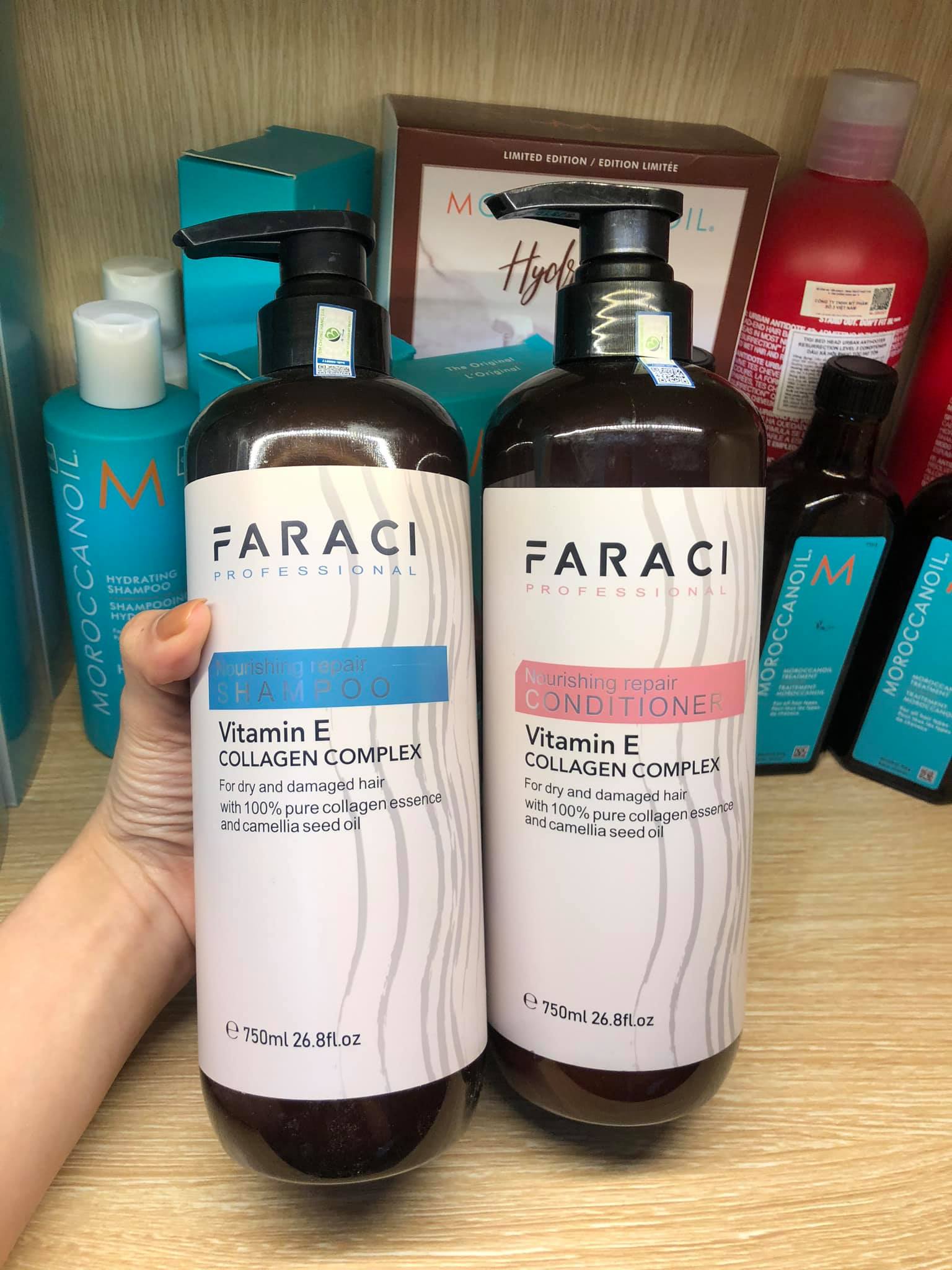 Gội Xả + tinh dầu Faraci Siêu Mềm Mượt 750ml