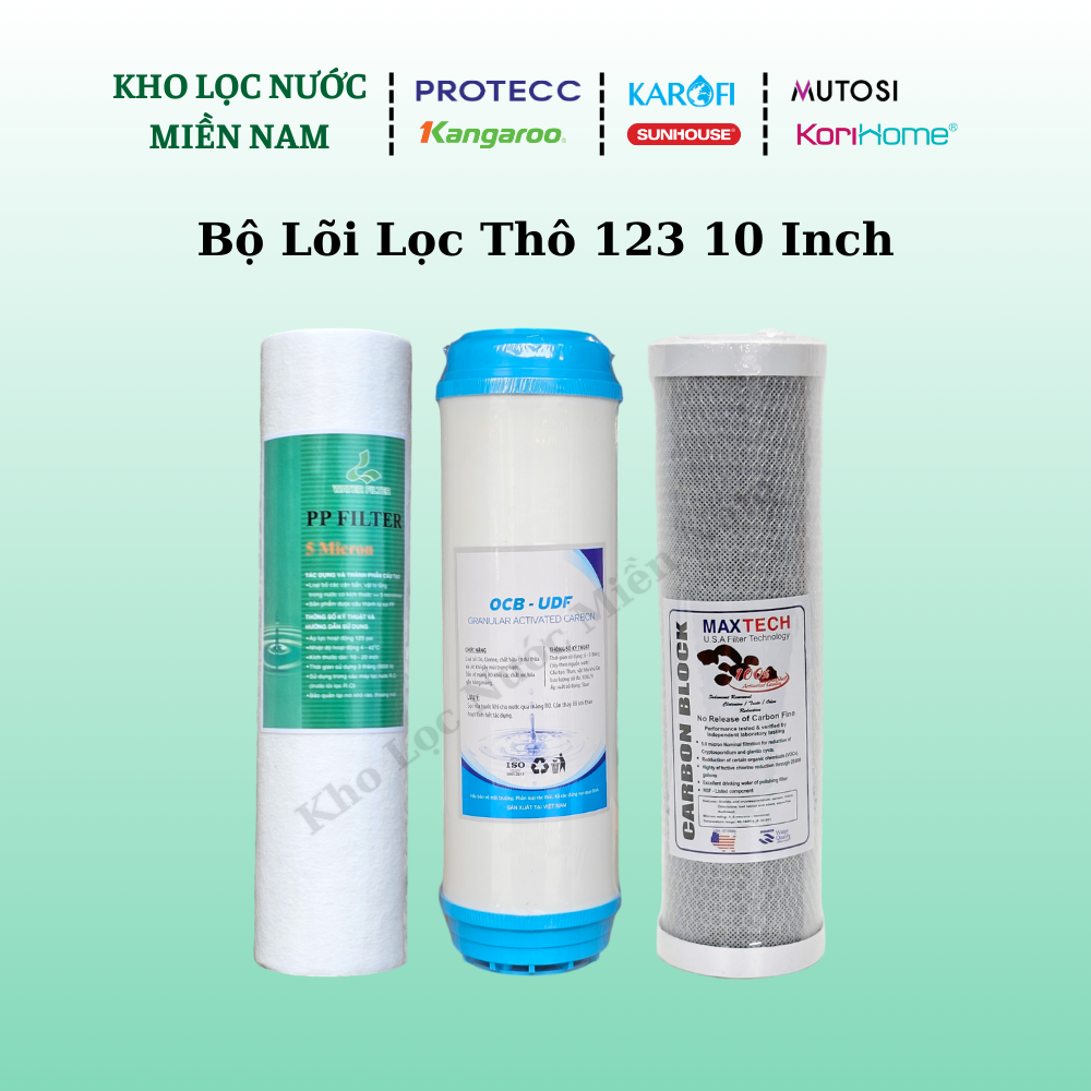 Lõi Lọc Thô 10 Inch - Lõi Số 1,2,3