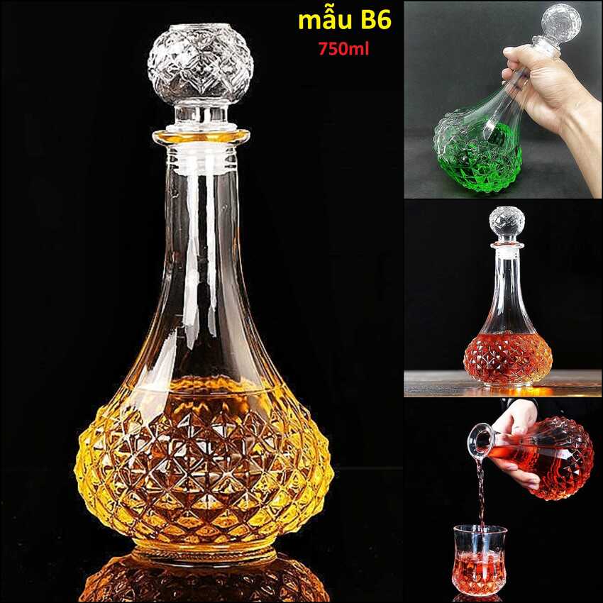 Glass bottle 750ML – Elixir bottle shape – 1 bottle (B6 pattern)