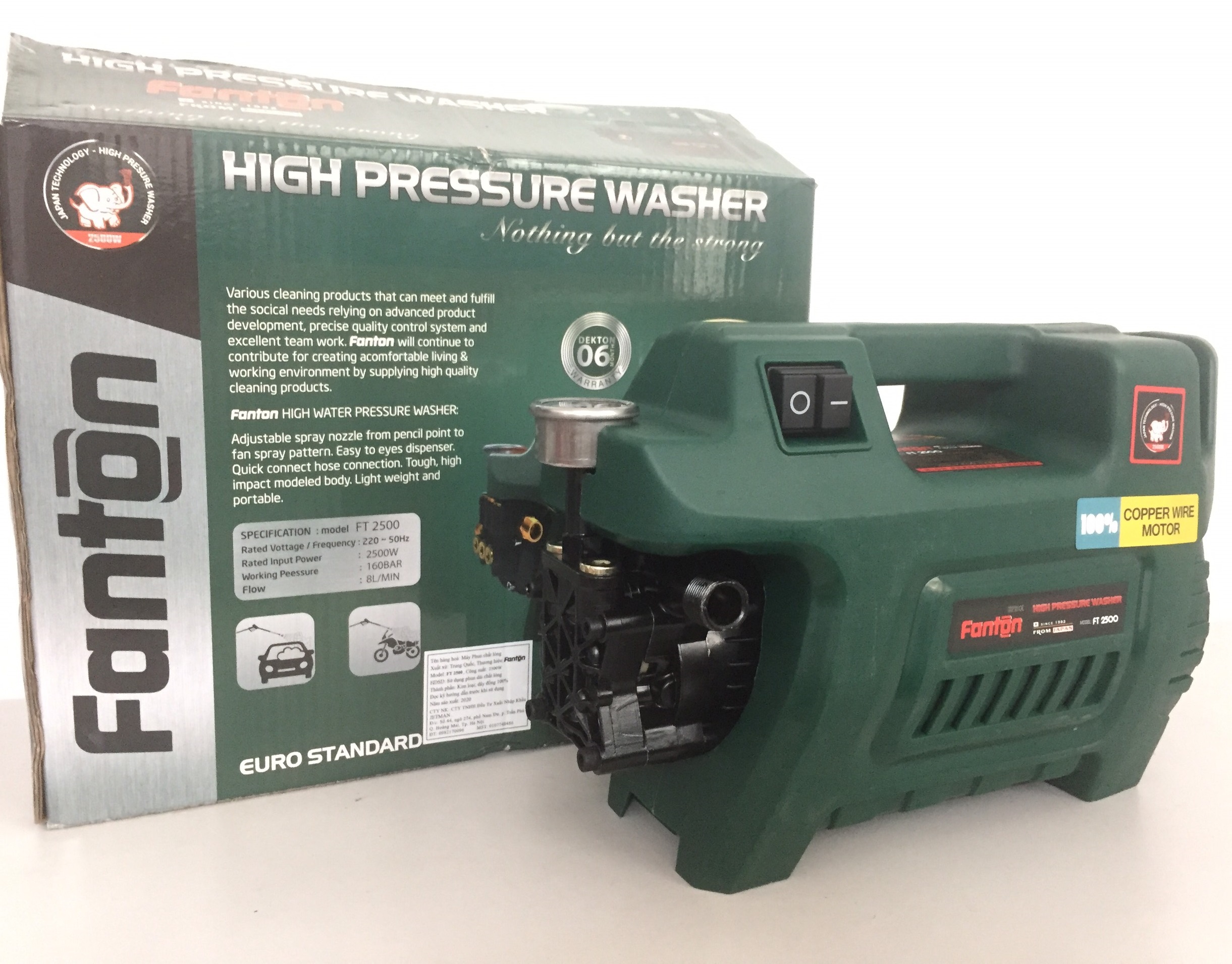 Máy Rửa Xe Gia Đình 2500W Fanton FT2500