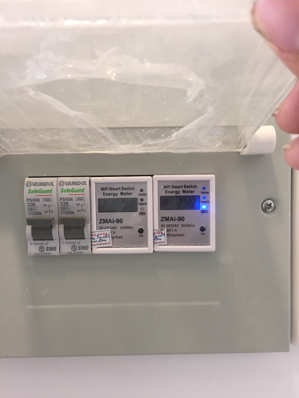 Công tơ điện tử 60A Wifi Tuya