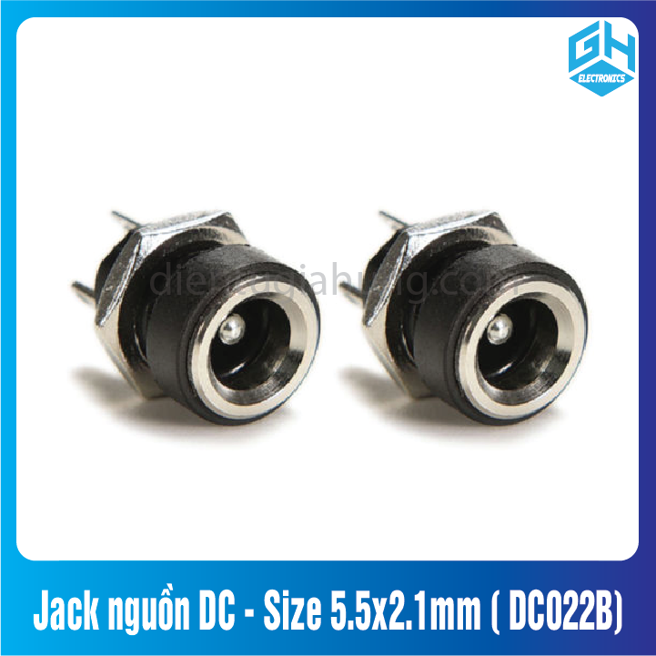 Jack nguồn DC - Size 5.5x2.1mm ( DC022B)set 5 cái