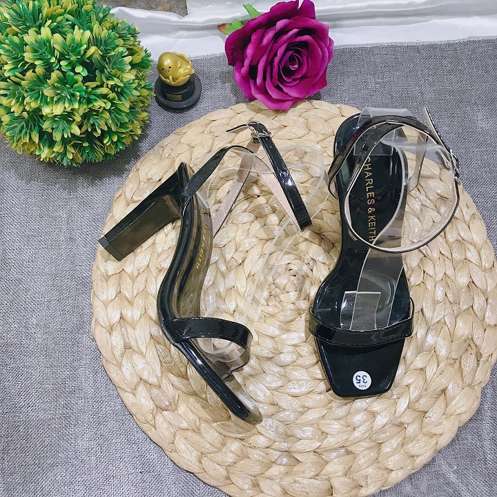 GIÀY CAO GÓT I SANDAL CAO GÓT QUAI MẢNH DA BÓNG GÓT DẸT 9P CHANH XẢ-G514