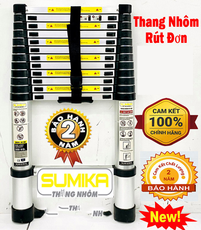 Thang nhôm rút đơn