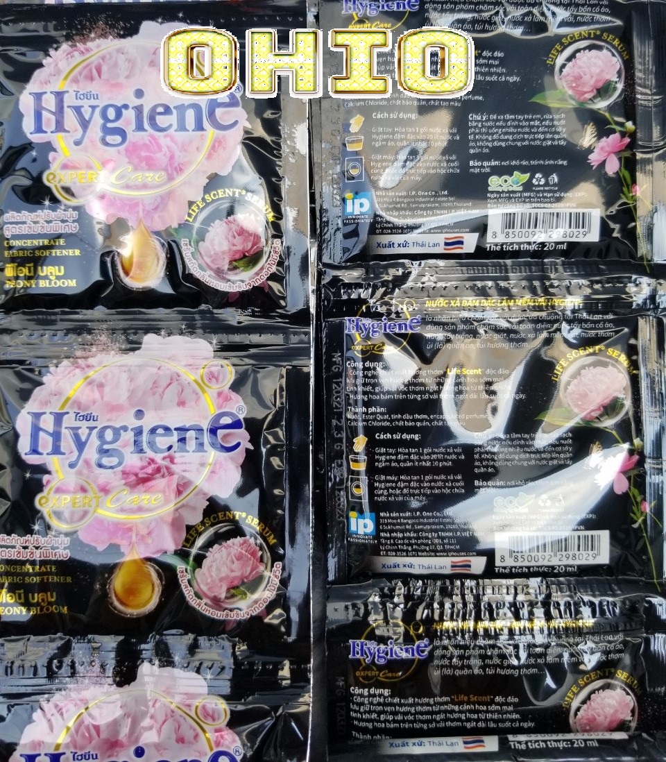 Dây 12 gói nước xả Hygiene 20ml màu đen