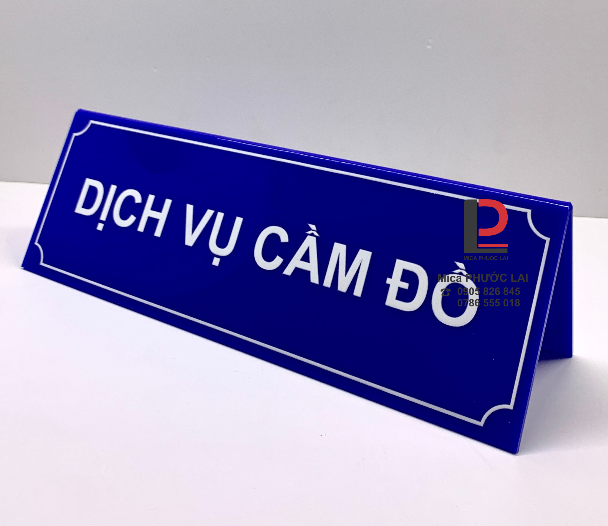 Bảng Chức Danh Mica in nội dung " Bàn Tư Vấn" kích thước 24x7.5cm