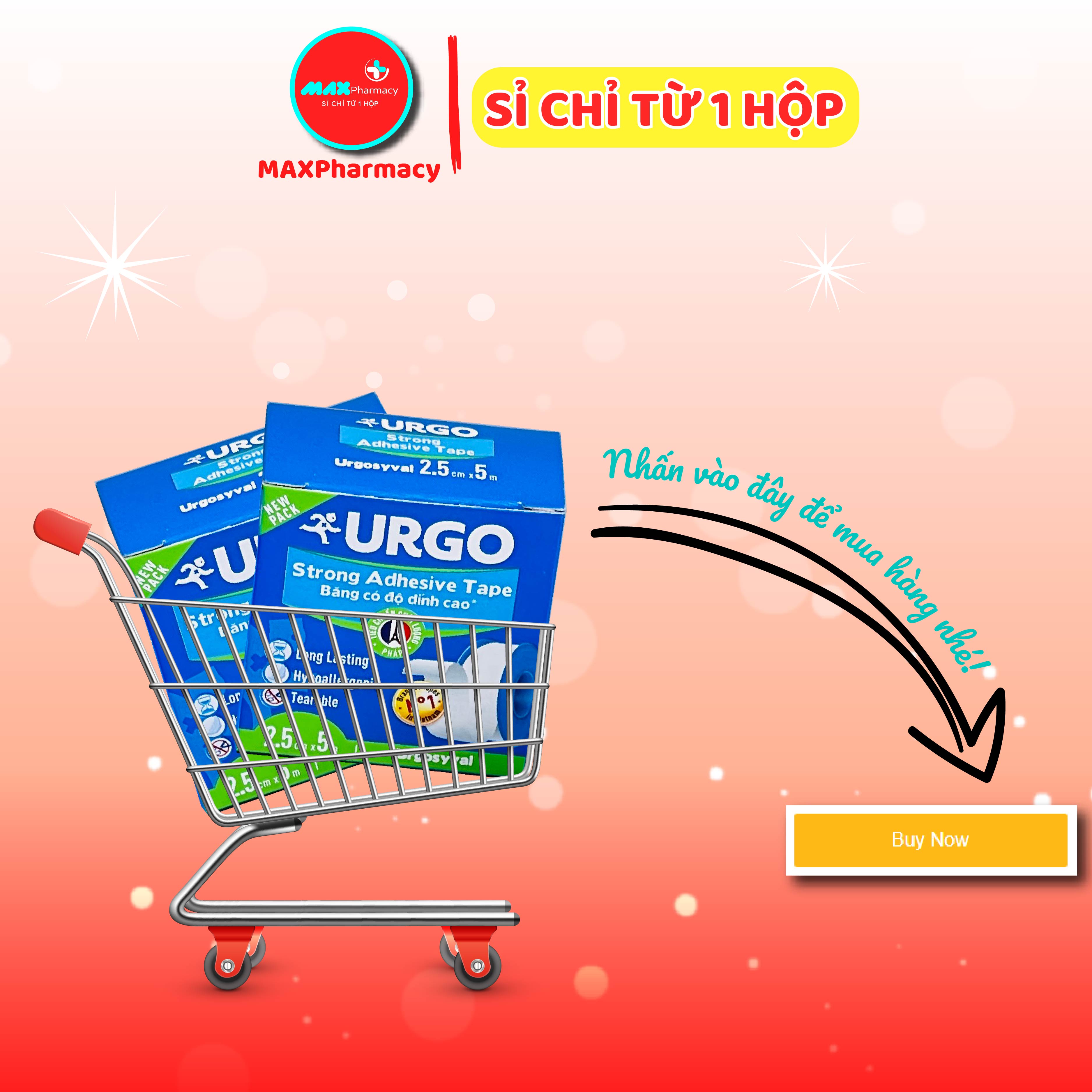 Băng keo lụa có độ dính cao Urgo Syval (2.5cm x 5m) - Maxpharmacy