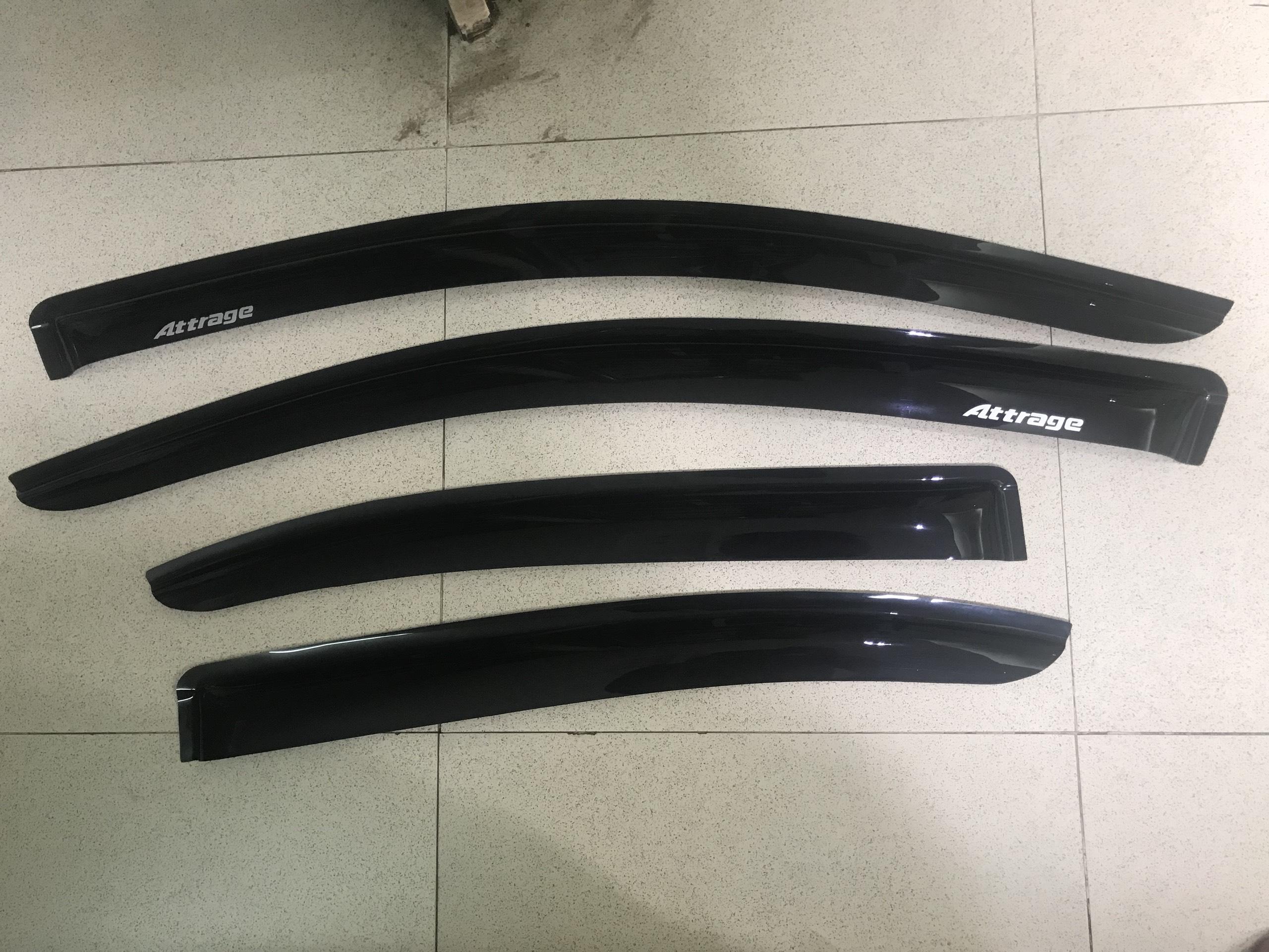 Bộ vè mưa đen xe mitsubishi attrage 2016-2019