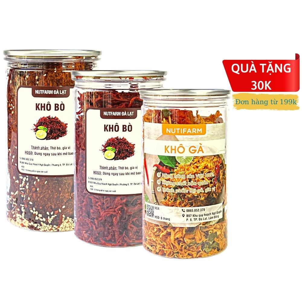 Khô bò miếng NutiFarm 220gr đặc sản đà lạt