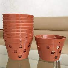 Bộ 10 chậu lan giả đất nung đường kính 17cm