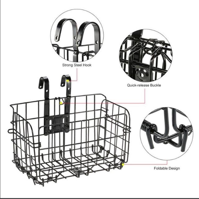 Giỏ gấp xe đạp Giỏ xe đạp thể thao gấp lại được