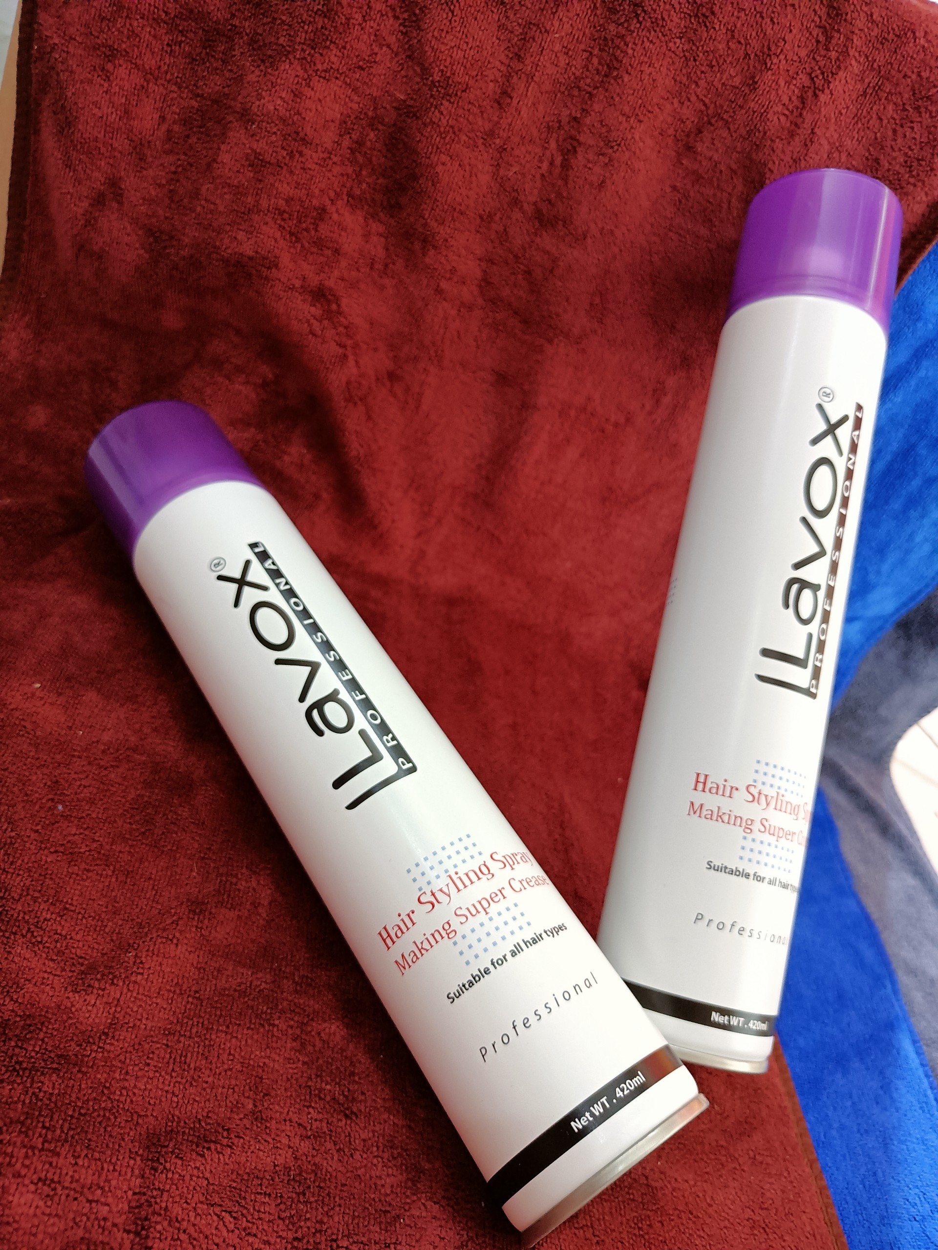 Keo xịt tóc Lavox  nắp tím 420ml (keo mềm)