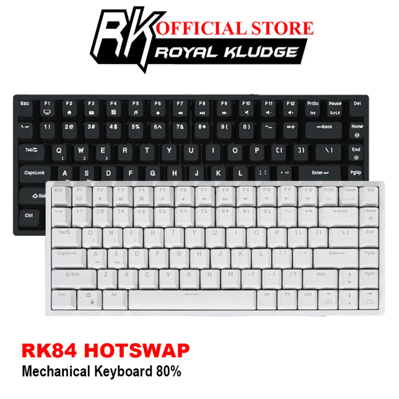 Bảng giá HOTSWAP RK84 - Bàn phím cơ không dây Royal Kludge RK84 Gồm 84 phím, pin sạc 3750mAh kết nối Bluetooth 5.0, Wireless 2.4G và Type C - Hãng phân phối chính thức Phong Vũ