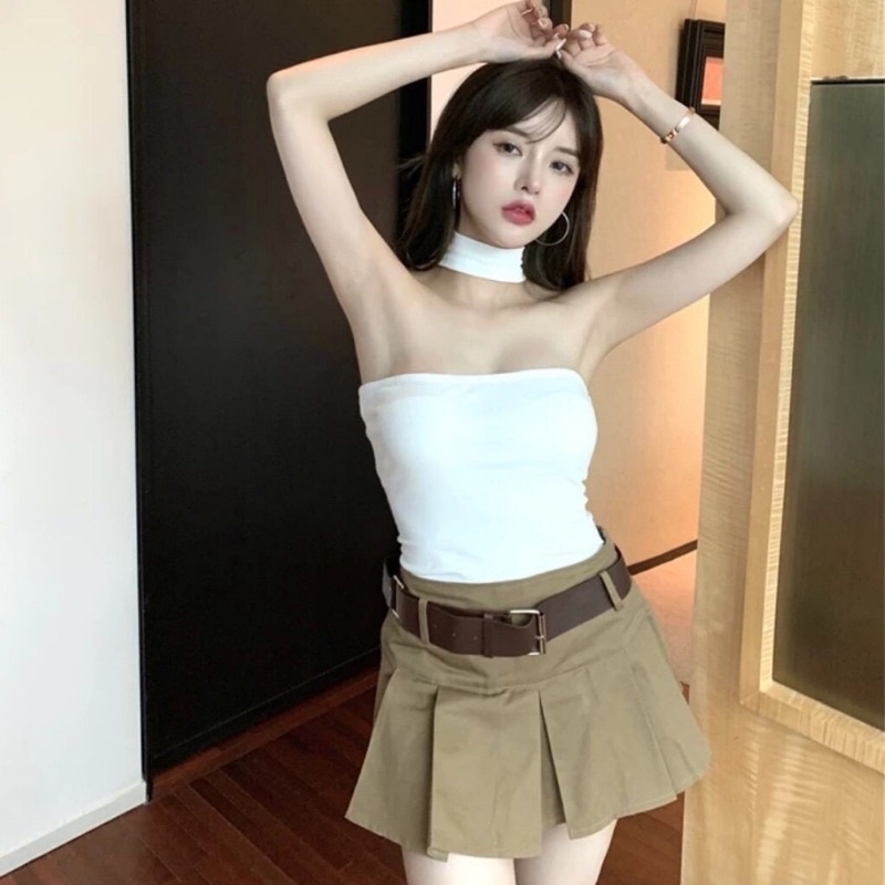 Áo thun kiểu cổ lọ cho nữ