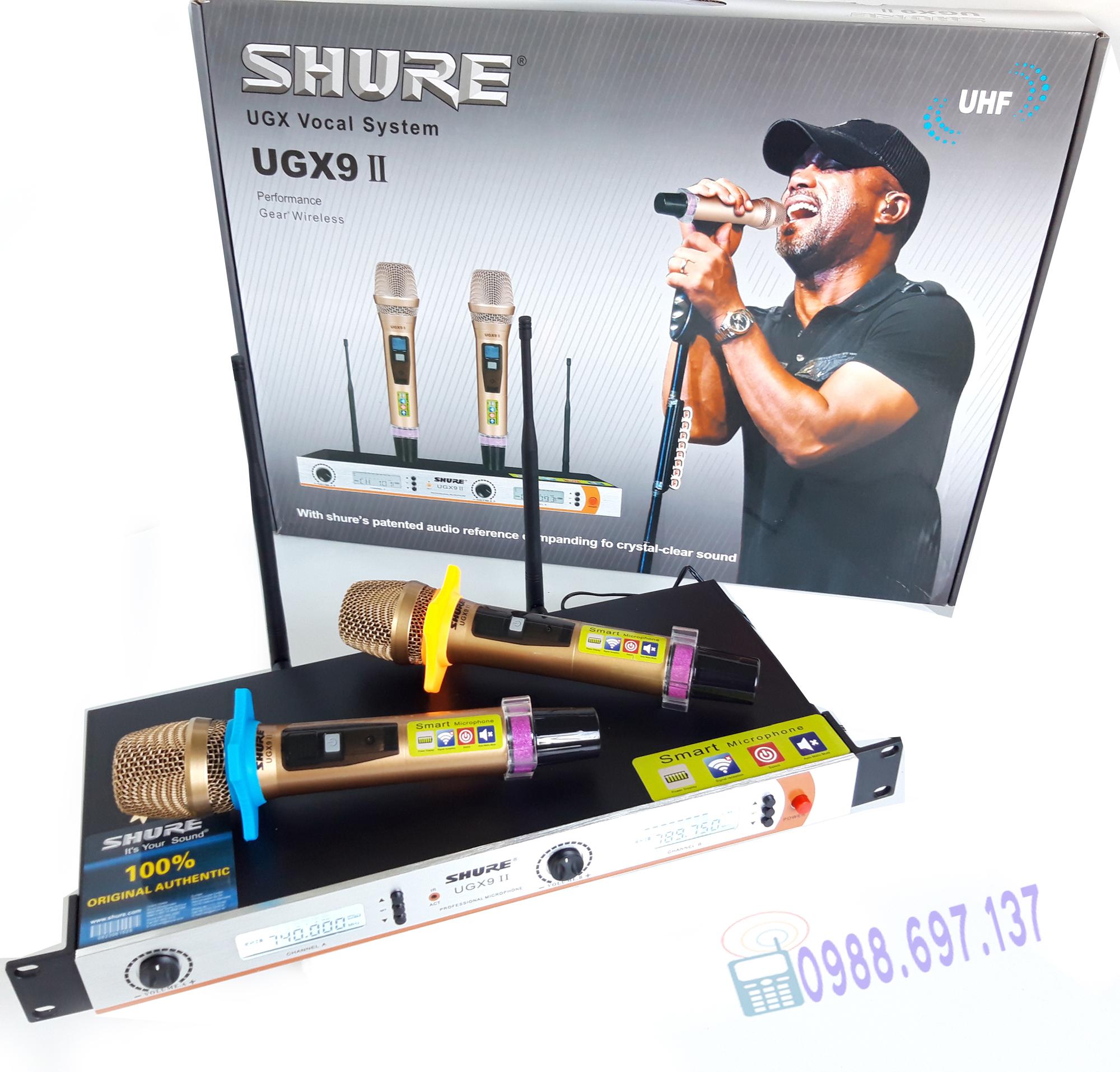 [Loại1] micro không dây cao cấp SHURE UGX 9 II - micro karaoke