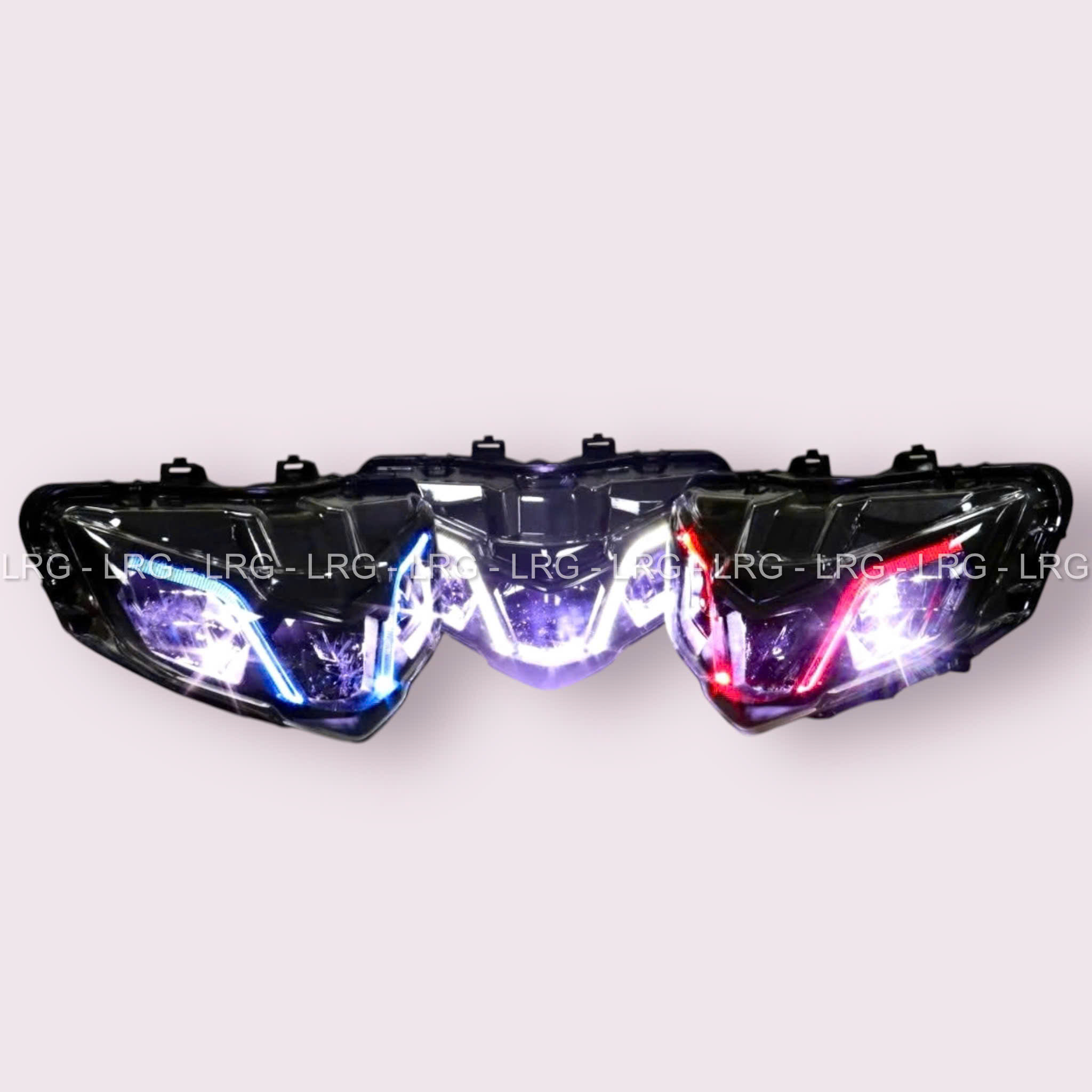 Pha Đèn, Chóa Đèn Trước 2 Tầng ATR Exciter 2019 Viềng Đèn Led HighLight Lắp Đặt Như Zin
