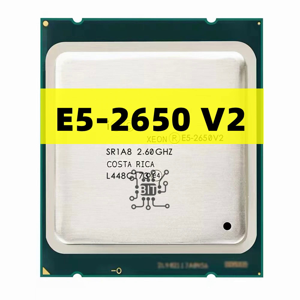 Sử dụng xeon e5-2650v2 e5 2650v2 e5 2650 v2 2.6 ghz tám lõi mười sáu-thread cpu bộ vi xử lý 20m 95w lga 2011 miễn phí vận chuyển