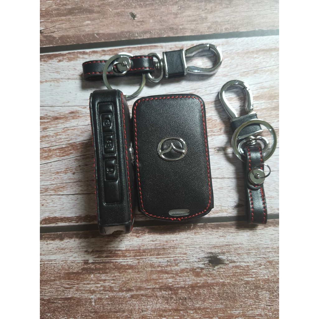 Bao Da Chìa Khóa Mazda 3 2020 (Da Thật) Logo 3D