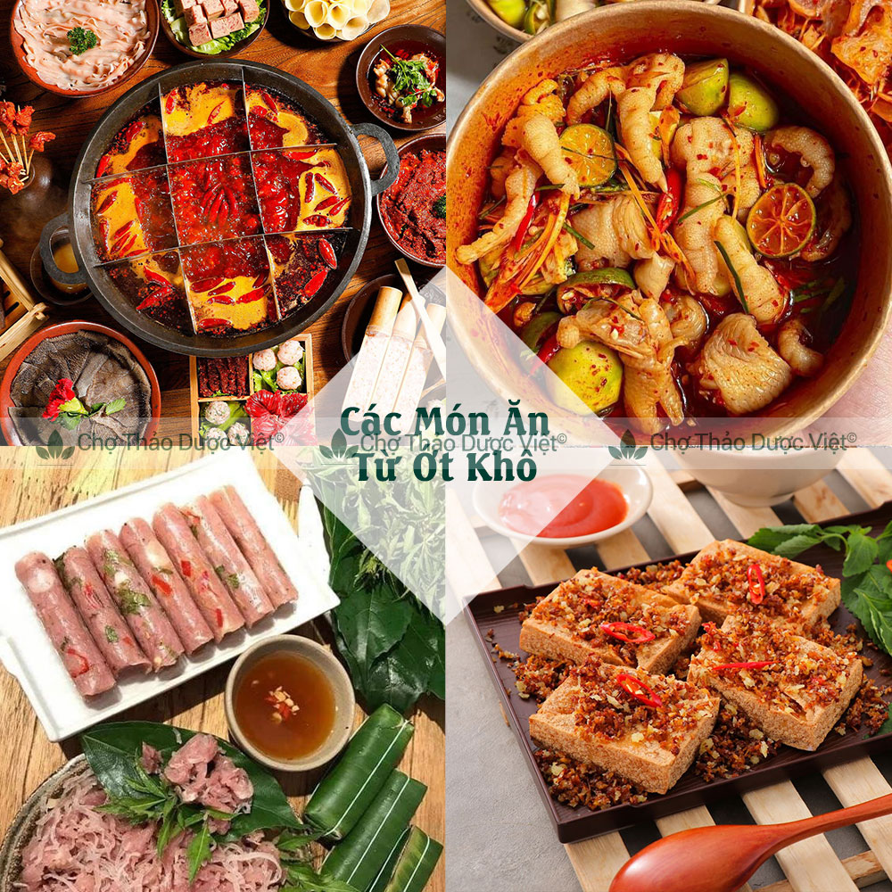 Ớt khô 100g ( Ớt nguyên quả khô, cay nồng, gia vị lẩu cay) - Chợ Thảo Dược Việt