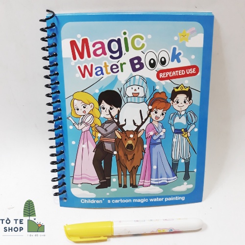 Tranh Tô Màu Nước Ma Thuật, Magic Water Book,Tranh nước tự xoá đa dạng chủ đề, sách tập tô thần kì cho bé